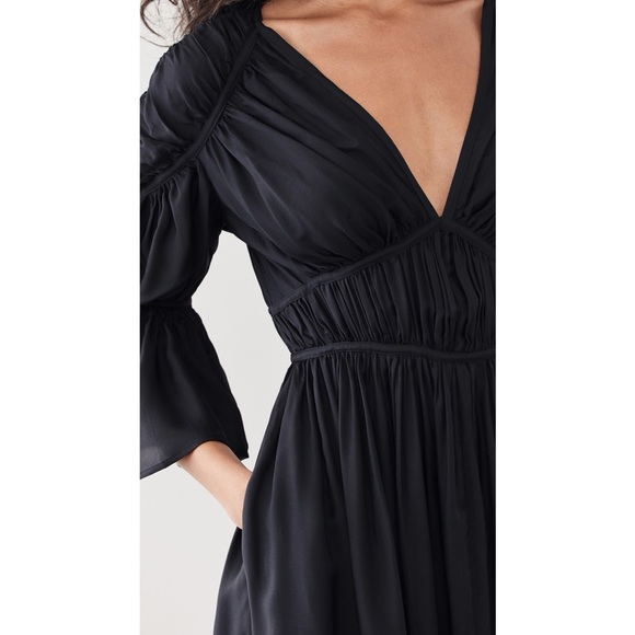 Cult Gaia Silk Anysia Dress - Black, Size Large - Picture 3 of 9